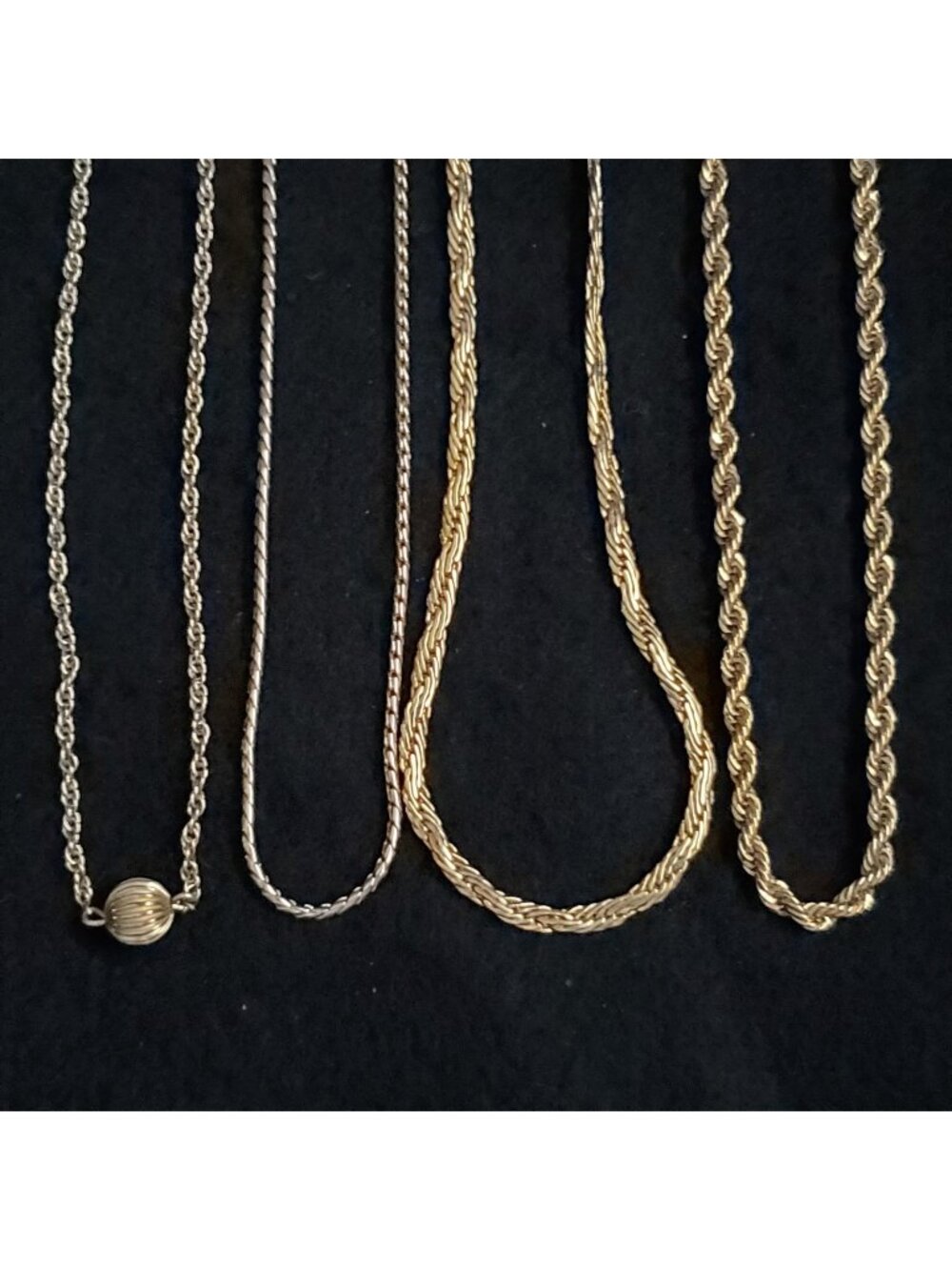 Vintage Chain Necklace Gold Tone Napier Amway Lot of 4 18 24 54"
